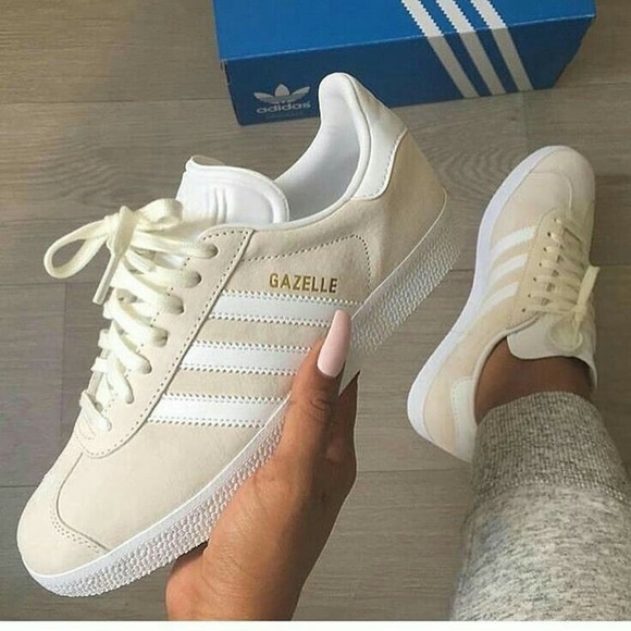 adidas Shoes | Adidas Gazelles In Cream | Poshmark
